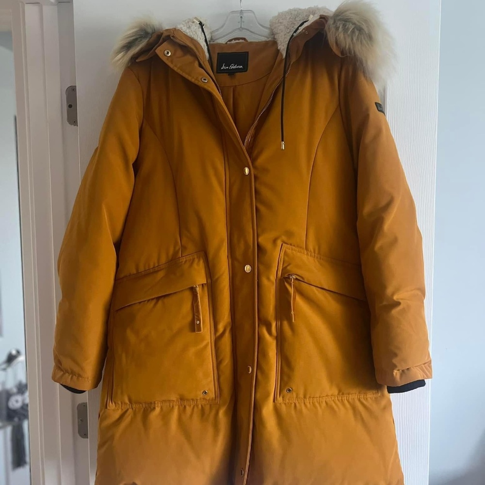 Sam Edelman Hooded Down & Feather Fill Parka with Faux Fur Trim